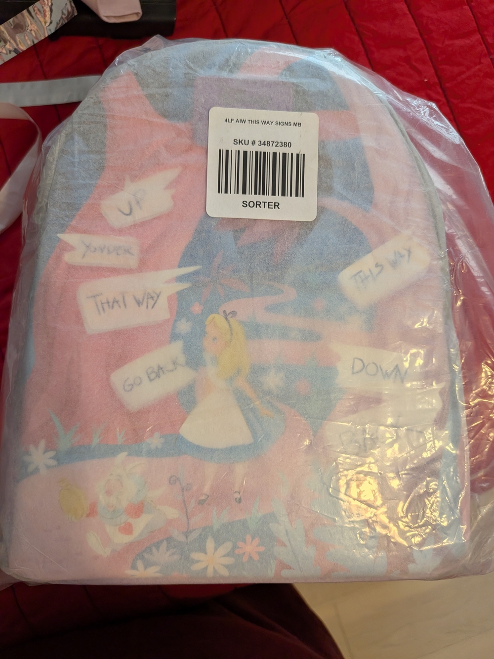 Loungefly Alice in Wonderland Purple Mini Backpack - Picture 2 of 5